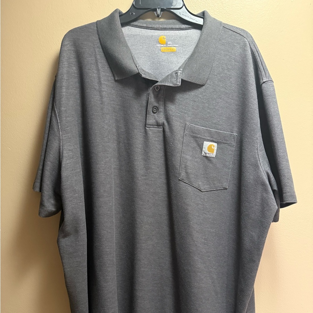 Carhartt K570‎ Gray Pocket Polo 3XL Original Fit Workwear